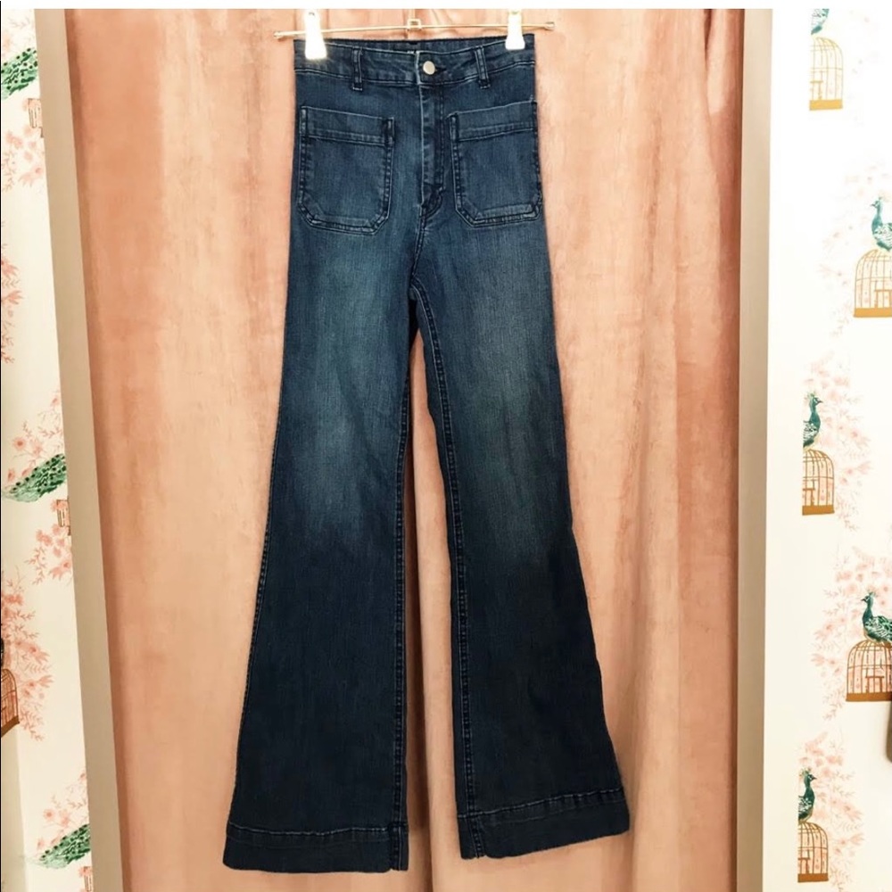 NWT H&M HIGH WAIST FLARE JEANS